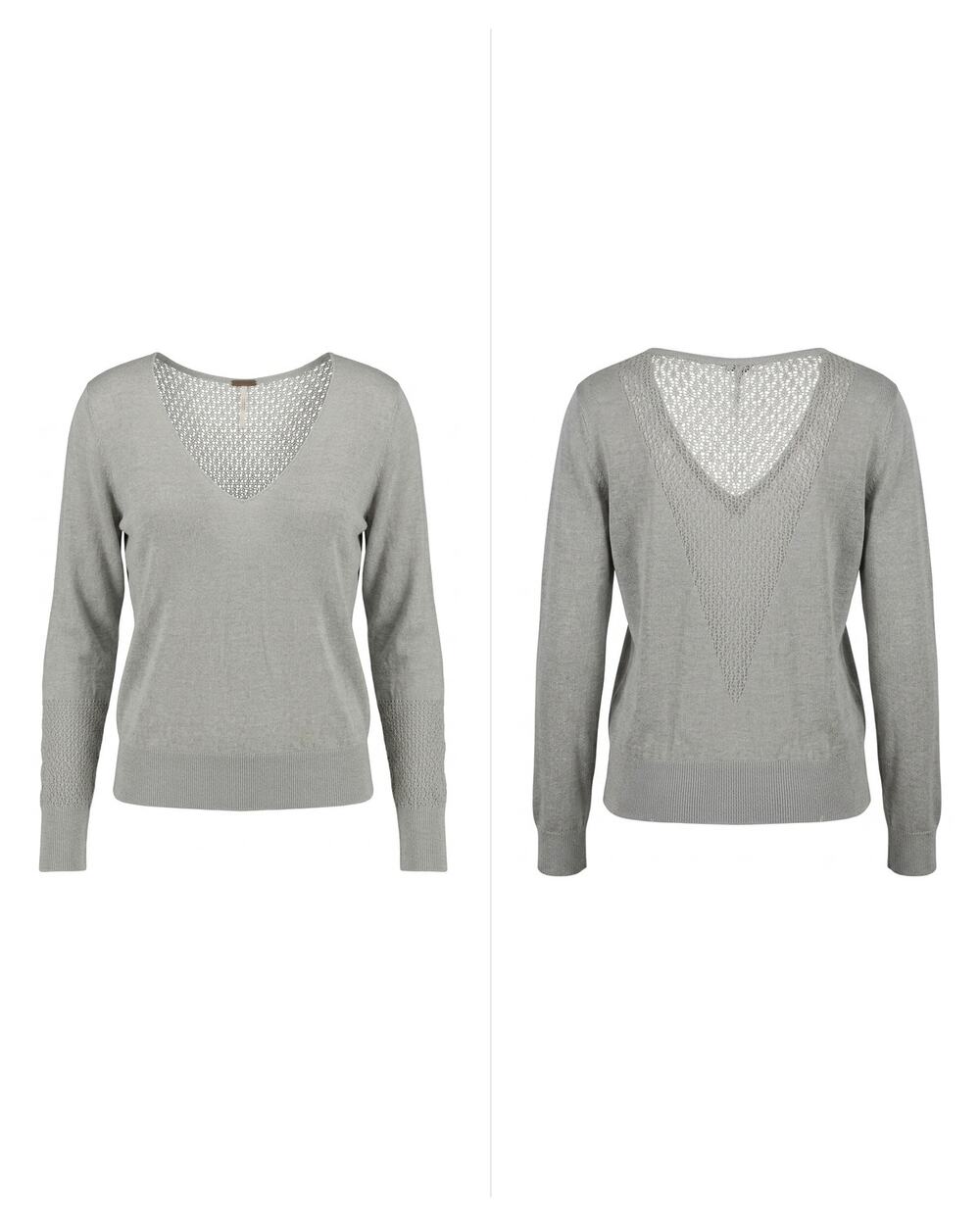 Free People Linen Blend V-Neck Open Knit Sweater Women Petite Size S/P